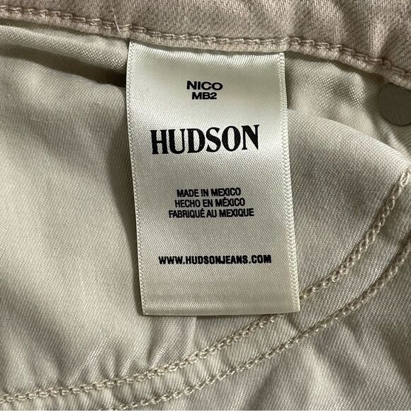 NWT Hudson Nico Mid-Rise Straight Ankle Jean with Slit Hem in Moonbeam Size 32 - Picture 10 of 13